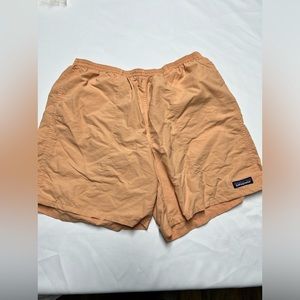 Patagonia swim trunks large orange